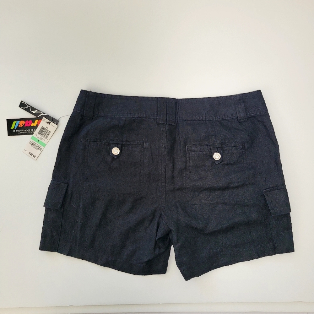 INC Linen Black Shorts. Size 8. - Picture 2 of 12